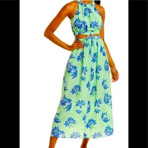 Floral Green Maxi Dress